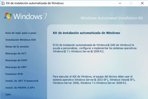 Instalación desatendida Windows pasoo 2