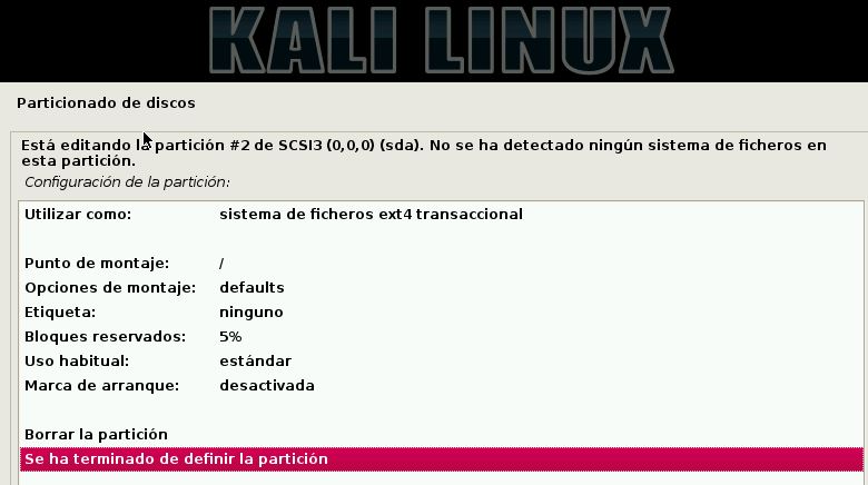 como instalar kali linux 2016.2 en virtualbox