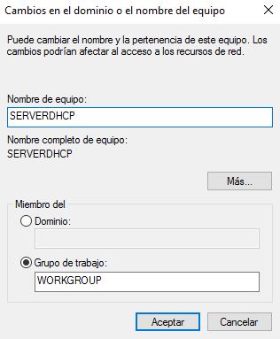Instalar DHCP WIndows Server 2016