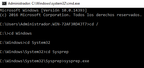 Sysprep DHCP en Windows Server 2016